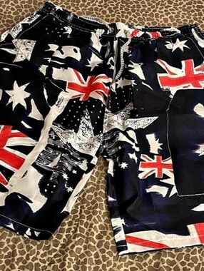 Men's Black & Red Swim Trunks 4XL